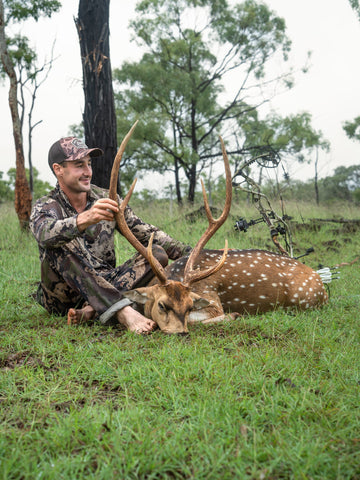 When It Rains It Pours: A Solo Mission Chital Stag From the Basalt Wall