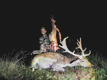 James Doumtsis with his first fallow buck in velvet